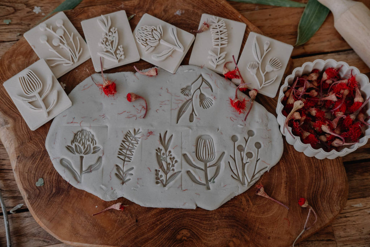 Australian Native Flower Playdough Eco Stamp Set