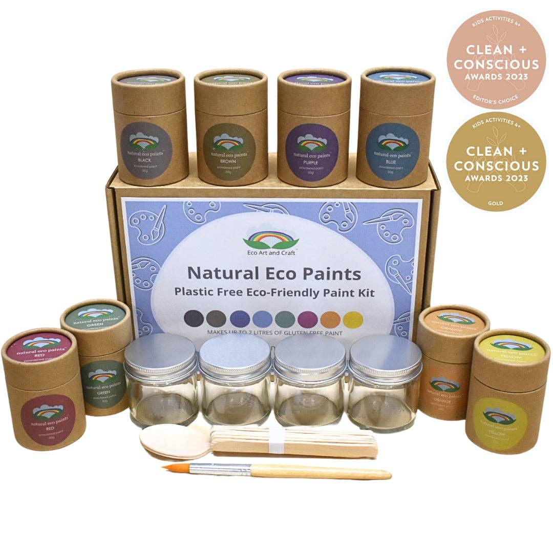 Natural Eco Paints - plastic free natural paint for kids