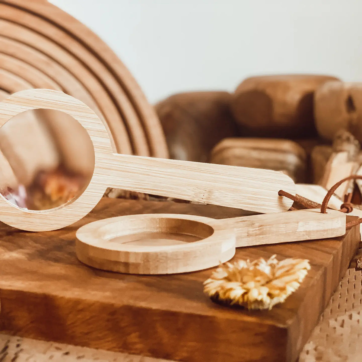 Wooden Magnifying Glass Long Handle